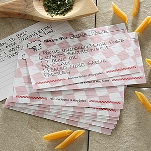 Custom Printed Recipe for Friendship Recipe Cards - 6642