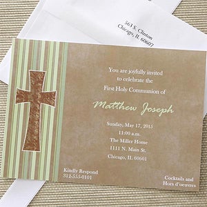 Holy Day Personalized First Communion Invitations - 6659