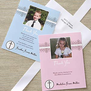 Personalized First Communion Photo Thank You Cards - 6671