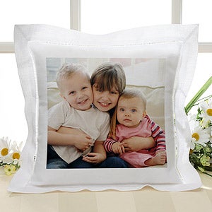 Personalized Linen Photo Pillow - 6713