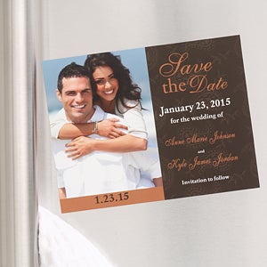 Save The Date Wedding Photo Cards & Magnets - Paisley Design - 6734