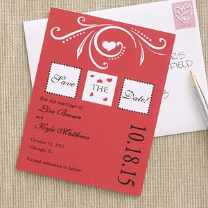 One Love Personalized Save The Date Cards & Magnets - 6740