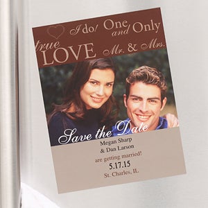 Personalized Save The Date Photo Wedding Cards & Magnets - 6744