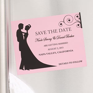 Bride & Groom Save The Date Cards & Magnets - 6753