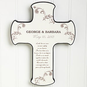 Marriage Blessings Personalized Wedding Wall Cross - 6887