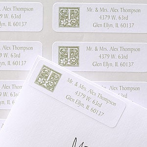 Floral Monogram Multipurpose Address Labels - 6915