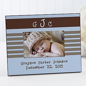 Baby Boy Personalized Picture Frames with Monogram - 6916