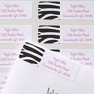 Zebra Print Custom Address Labels - 6920