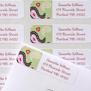 Personalized Return Address Labels - Paisley - 6921