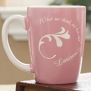 Inspirational Message Personalized Pastel Coffee Mugs for Women - 6952