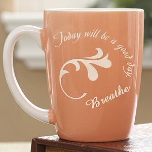 Inspirational Message Personalized Pastel Coffee Mugs for Women - 6952