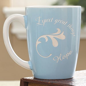 Inspirational Message Personalized Pastel Coffee Mugs for Women - 6952