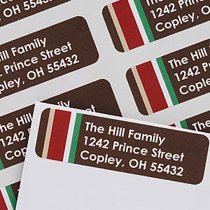 Personalized Address Labels - Contemporary Stripes - 6984