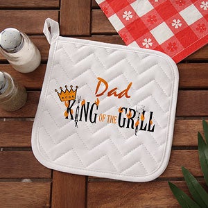 King Of The Grill Personalized BBQ Grill Apron & Potholder - 6994