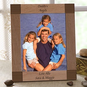 Personalized Engraved Wood Picture Frames for Fathers - Create Your Own - 6999