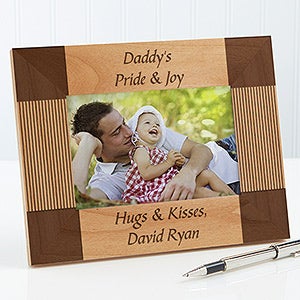 Personalized Engraved Wood Picture Frames for Fathers - Create Your Own - 6999