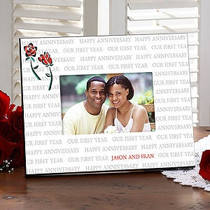 Personalized Anniversary Picture Frames - Our First Year - 7037