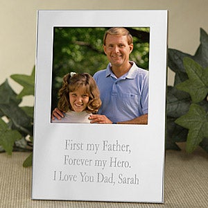 For Fathers Personalized Silver Picture Frame - 7062