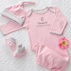 Monogram Baby Clothes on Personalized Baby Clothes Gift Set   Newborn Girl   7064