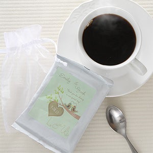 Personalized Wedding Favor Coffee Packets - Love Birds - 7079