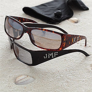 Rhinestone Monogram Personalized Sunglasses - 7130D