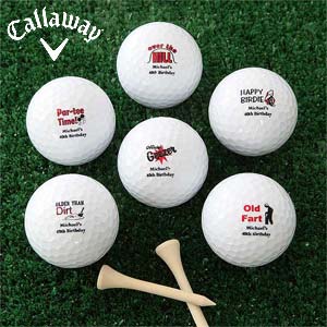 Personalized Birthday Golf Balls - Over the Hill - 7137