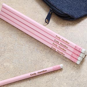 Pink Personalized Pencils for Girls - 7186