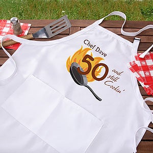 Personalized Birthday BBQ Grill Aprons & Potholders - Still Cooking - 7216