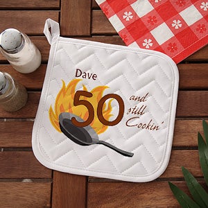 Personalized Birthday BBQ Grill Aprons & Potholders - Still Cooking - 7216