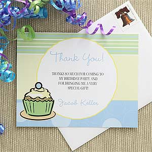 Personalized Thank You Cards For Kids - Cupcakes - 7220