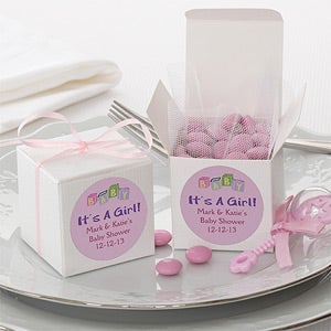 Personalized Baby Shower Party Favor Boxes - It's A Girl - 7229