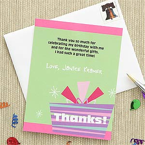 Birthday Celebration Personalized Thank You Notes - 7242