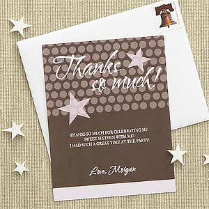 Sweet 16© Custom Thank You Cards
