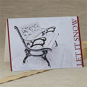 Let It Snow Personalized Christmas Cards - 7299
