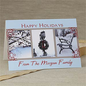 Personalized Holiday Greeting Cards - Winter Scenes - 7301