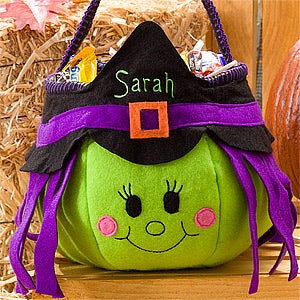 Halloween Witch Personalized Trick or Treat Bags - 7342