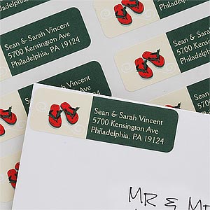 Personalized Return Address Labels - Flip Flop Sandals - 7389