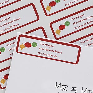 Christmas Ornaments Personalized Address Labels - 7397