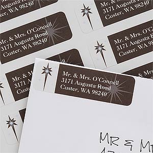 Personalized Christmas Card Address Labels - Joy To The World - 7403