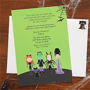 Personalized Halloween Costume Party Invitations - 7459
