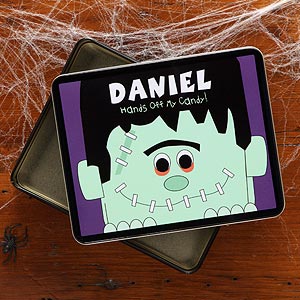 Personalized Halloween Candy Tin - Frankenstein - 7462