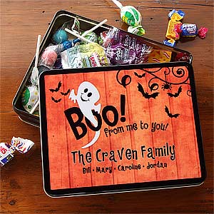 Personalized Halloween Ghost Candy Tin - 7463