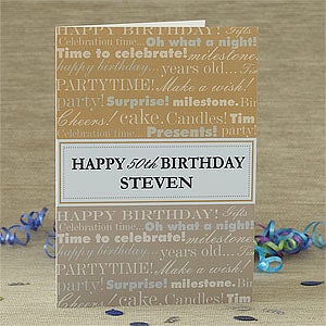 For His Birthday Personalized Greeting Card