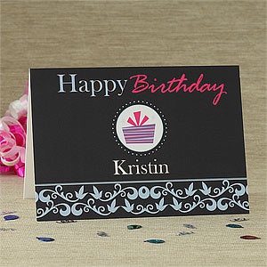 For Her Birthday Personalized Greeting Card