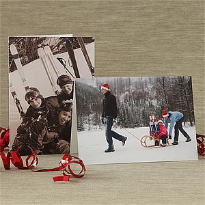 Holiday Photo Personalized Greeting Cards - 7521