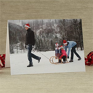 Holiday Photo Personalized Greeting Cards - 7521
