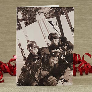 Holiday Photo Personalized Greeting Cards - 7521
