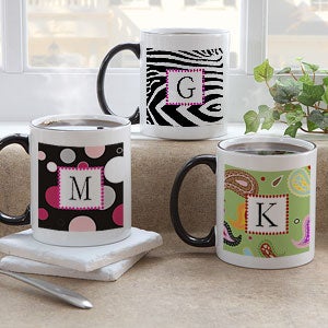 Initial Monogram Personalized Coffee Mugs for Her - 7606