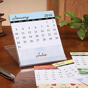 Personalized Desk Calendar - Changing Seasons - 7634