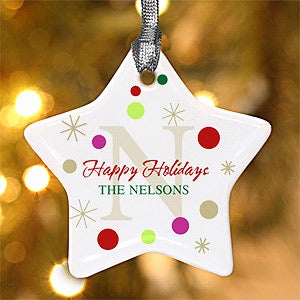 Personalized Christmas Ornaments - Holiday Star - 7637
